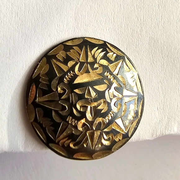 Vintage Mexico Plata clip earring single ONE aztec sun sol celestial - Picture 1 of 14